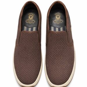 Base London Men’s Slip On Shoes Size 11 Brown Mesh‎ Loafers NWOT Casual Comfort